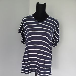 Express Navy /w White Stripes & Crochet Back